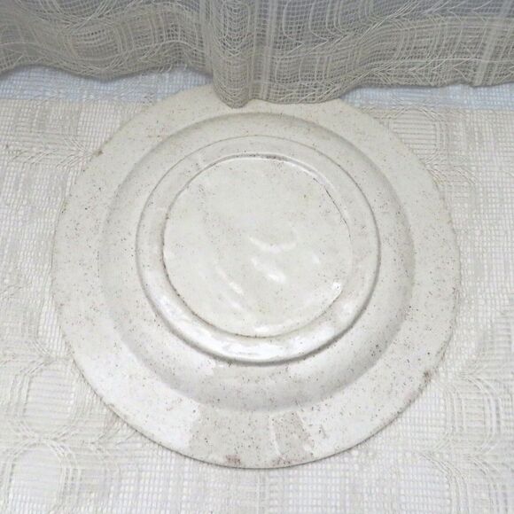 Handmade Ceramic Plate with Lighthouse and Coastal Scene, Nautical Ocean Decor - Picture 3 of 6